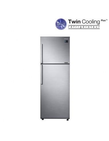 SAMSUNG Réfrigérateur 2 portes Avec Congélateur En Haut 390L NO FROST et TWIN COOLING Plus - Silver - Garantie 1 An