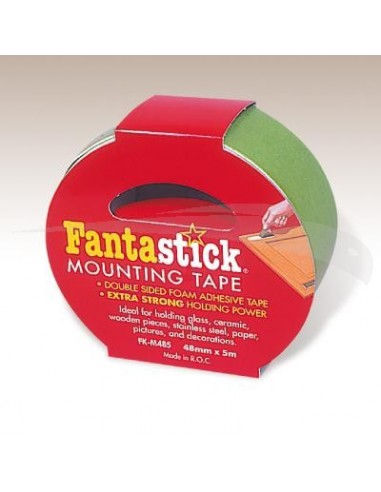 RUBAN ADHÉSIF - FANTASTICK - DOUBLE FACE - 24 mm X 5 m - lot de 12 rouleaux