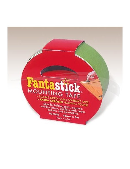 RUBAN ADHÉSIF - FANTASTICK - DOUBLE FACE - 24 mm X 5 m - lot de 12 rouleaux