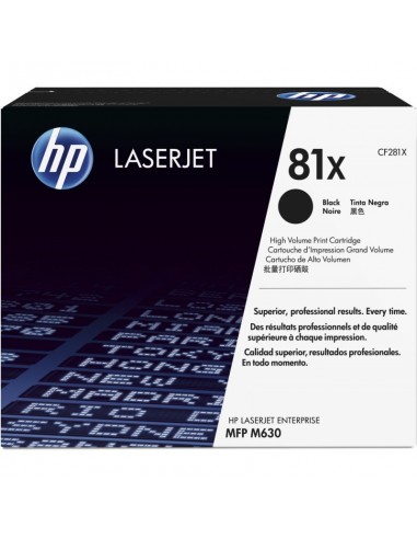 Toner LaserJet noir HP 81X authentique grande capacité (CF281X)