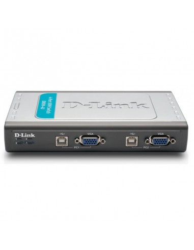 Switch KVM D-Link 4 ports clavier-écran-souris avec câbles intégrés USB (DKVM-4U)