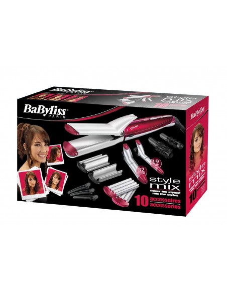 BABYLISS Paris - Multi-Styler 10-en-1 STYLE MIX - Satin'Touch 180° - Garantie 2 ans