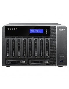 Serveur NAS Edge Cloud 10 baies haute performance compatible 10GbE QNAP TVS-EC1080-i3-8G 2