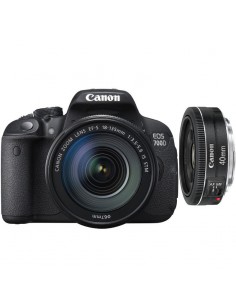 Reflex Canon EOS 700D + Objectif Canon EF-S 18-135mm STM + Objectif Canon EF 40mm f/2,8 STM