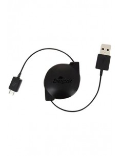 Cable ENERGIZER /Noir /Hightech Retractable Micro USB Cable /0.9m /USB 2.0 - micro USB /1500 Mbps
