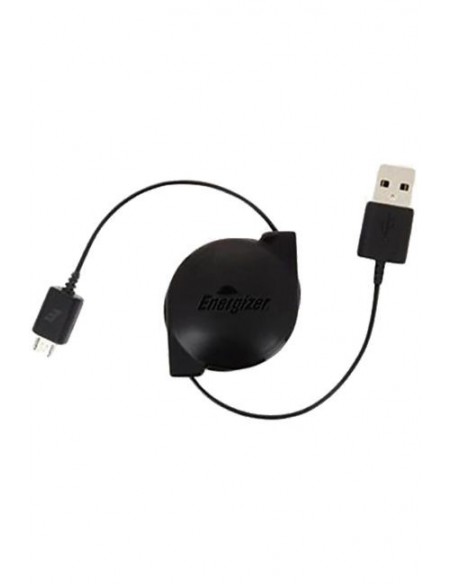 Cable ENERGIZER /Noir /Hightech Retractable Micro USB Cable /0.9m /USB 2.0 - micro USB /1500 Mbps