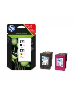Cartouches d'encre noire/trois couleurs HP 121 (kit Combo) (CN637HE)