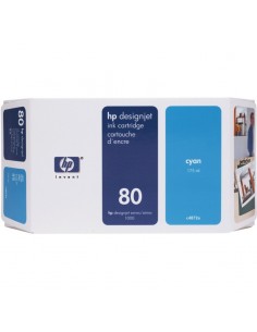 Cartouche d'encre cyan HP 80 / 350 ml (C4846A)