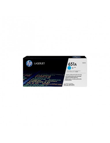 Cartouche authentique de toner cyan HP LaserJet 651A (CE341A)