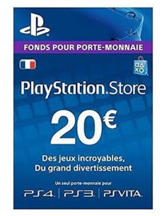 Carte SONY /Prépayée 20 Euro Playstation /Pour : PS4 - PS3 - PS Vita
