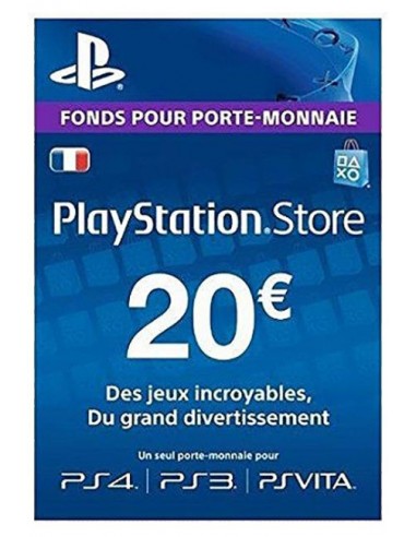 Carte SONY /Prépayée 20 Euro Playstation /Pour : PS4 - PS3 - PS Vita