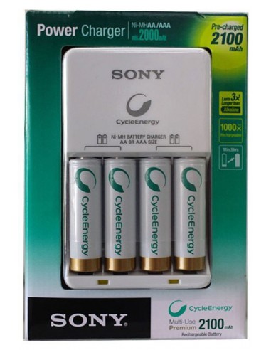 Chargeur SONY /BCG-34HLD4K /50 - 60 Hz /AC 100-240 V /4 Piles /Blanc