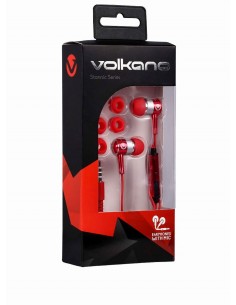 Ecouteurs VOLKANO Stannic series /Rouge