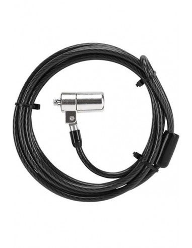 Cable Anti Vol TARGUS /Pour Pc Portable /Noir - Argent /Acier /2 Clés /1.85 m