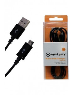 Cable AMPLIFY /Noir /USB to Micro USB /Charging cable - data cable / Up To 2A /1m