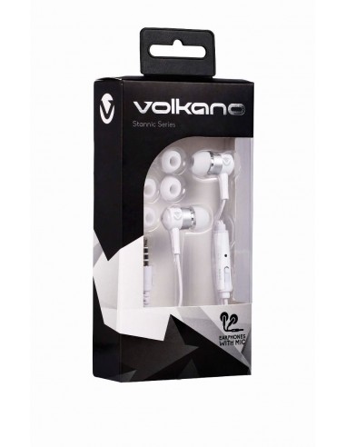 Ecouteurs VOLKANO Stannic Series /AVEC MICRO /Blanc