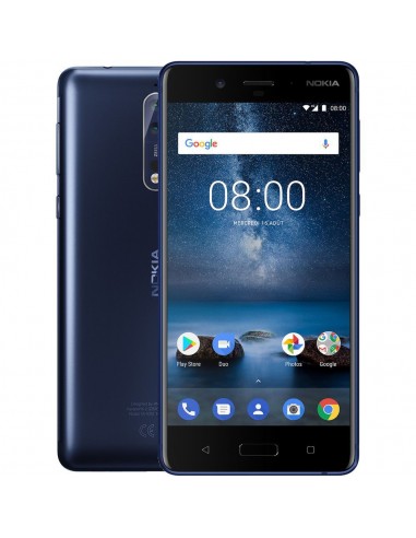 Nokia 8 /Bleu /5,3Pouce /IPS QHD /4 Go /64 Go /13 Mpx - 13 + 13 Mpx /3090 mAh