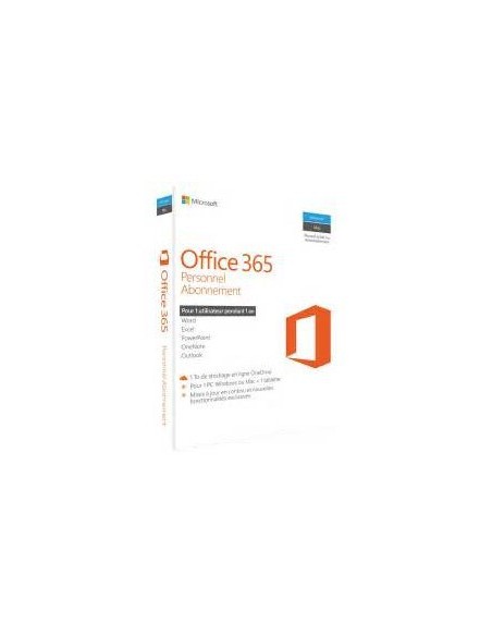 MS Office 365 Personal 32/64 Frensh Subscr 1YR Africa Only EM Medialess (Abonnement 1 an pour les particuliers)