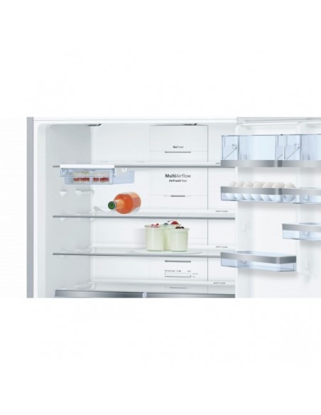 REFRIGERATEUR COMBINE BOSCH INOX ANTI TRACE