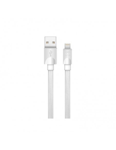 Câble Éclairé XtremeMAc Plat pour iPhone - 1 m - Blanc (XCL-USB-03)