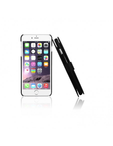 Etui XtremeMac En Cuir X-Wallet - Miroir Pour IPhone 6 / S / Plus - Noir (IPP-XW6-13)