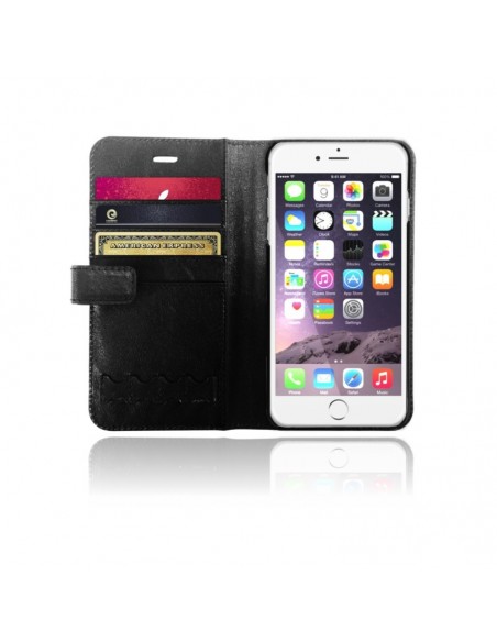 Etui XtremeMac En Cuir X-Wallet - Miroir Pour IPhone 6 / S / Plus - Noir (IPP-XW6-13)