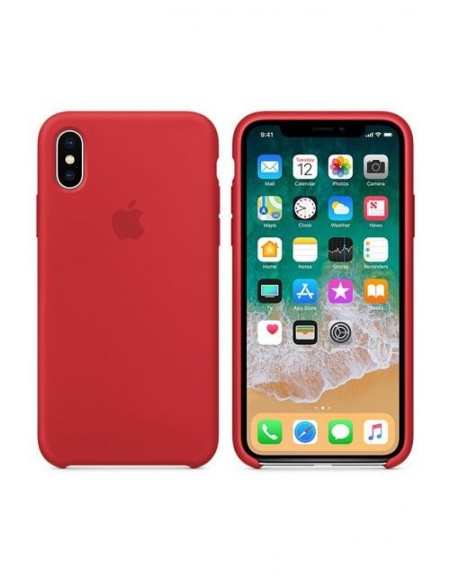 Cover Apple silicone /Rouge /Pour iPhone X
