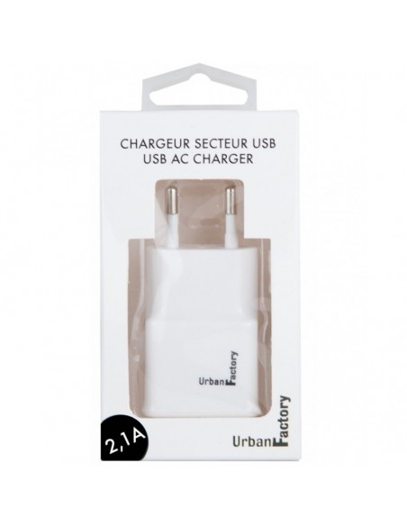 Chargeur secteur Urban Factory - USB 2.1 A - Eco Participation (WCD21UF)