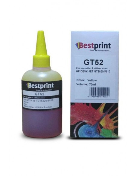 Bouteille d'encre BESTPRINT /Yellow /70 ml /HP GT 5820 - 5810