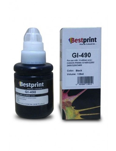 Bouteille d'encre BESTPRINT /Noir /135 ml /CANON 0663C001AA