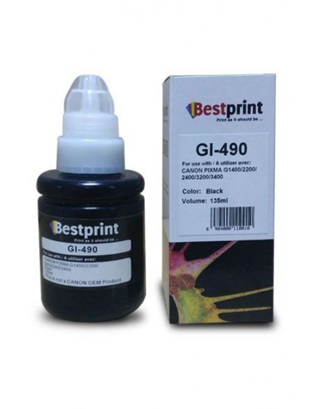 Bouteille d'encre BESTPRINT /Noir /135 ml /CANON 0663C001AA