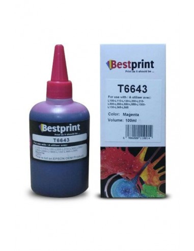 Bouteille d'encre BESTPRINT Serie L /Magenta /100 ml /C13T66434A