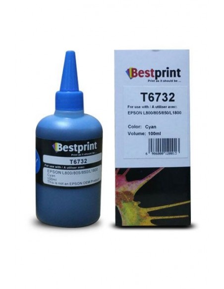 Bouteille d'encre BESTPRINT Serie L Photo /Cyan /100 ml /C13T67324A