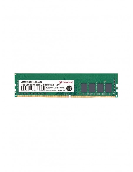 Barrette Mémoire TRANSCEND Desktop DDR4, 4GB JM DDR4 2666 U-DIMM 1 |JM2666HLH-4G