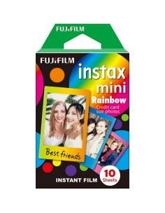 film fujifilm instax mini rainbow - pack de 10 pose