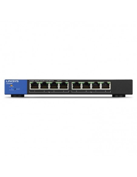 switch poe gigabit intelligent linksys 8 port business smart lgs308p