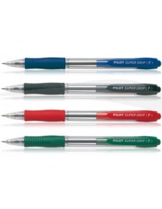 stylo pilot supergrip - a bille - boite de 12 stylos