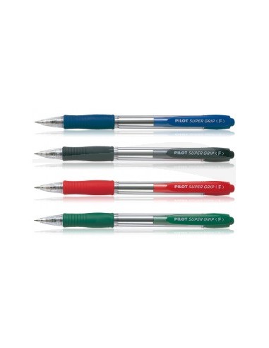 stylo pilot supergrip - a bille - boite de 12 stylos