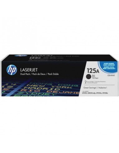 HP 125A Noir (CB540AD) - Pack de 2 toners HP LaserJet dorigine