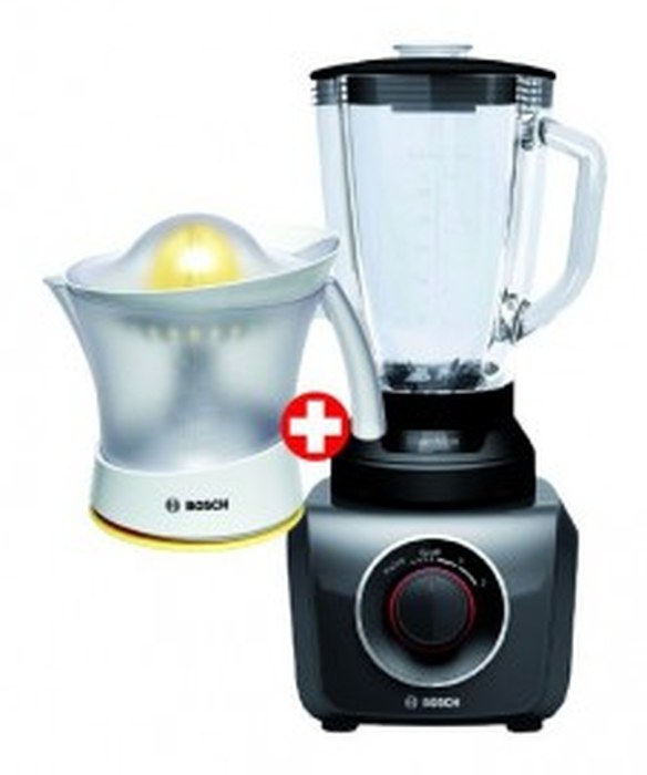 BLENDER MMB42G0B SEILENTMIX 700W 2.3L BOSCH + PRESSE AGRUMES BOSCH 25W - 0.8L