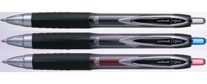 Stylo Gel UNI-BALL 207 Rétractable 0.7 mm - Lot de 12 Stylos