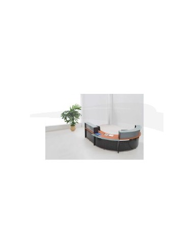 COMPTOIR 60° Convex Extension Top 1652W x 351D x 30H Merisier / Noir