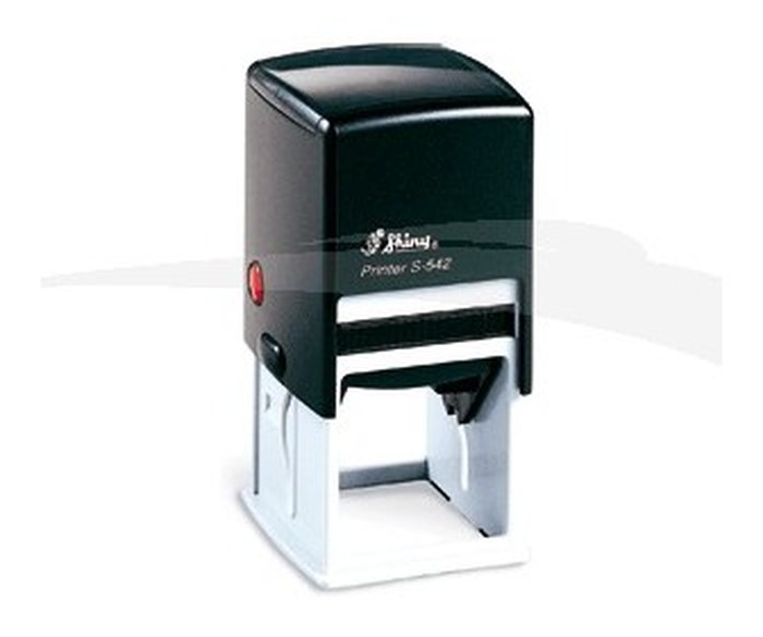 Cachet personnalisable Shiny Printer S-542 42 mm x 42 mm 6 lignes