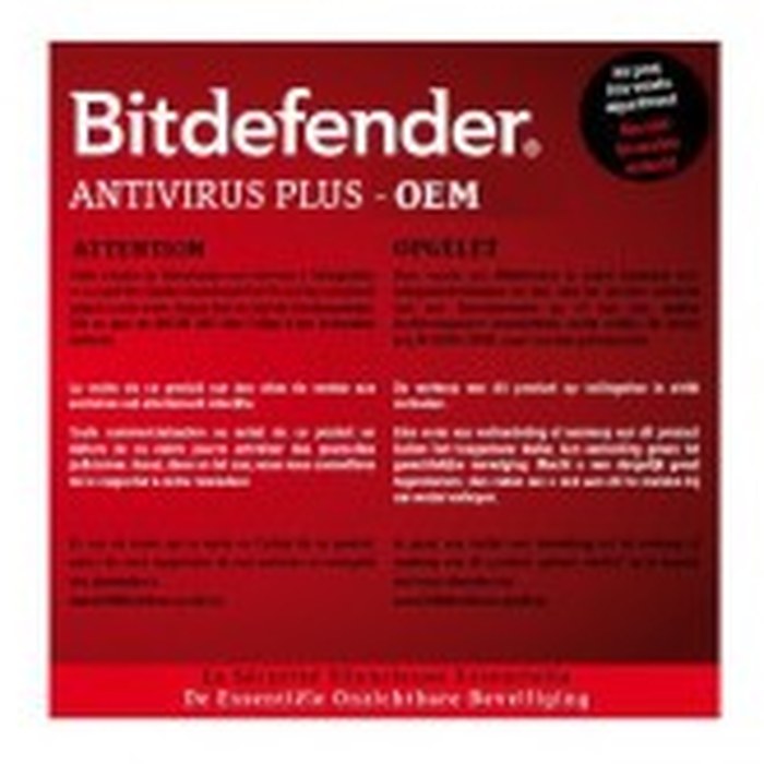 Bitdefender Antivirus plus 2016 OEM - 1 an 1 PC (O-FBDAVP6X1P001)