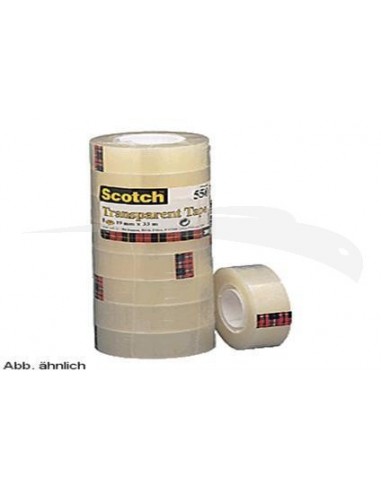 ROULEAUX SCOTCH ADHÉSIF - 3M - TRANSPARENT - Lot de 10 rouleaux