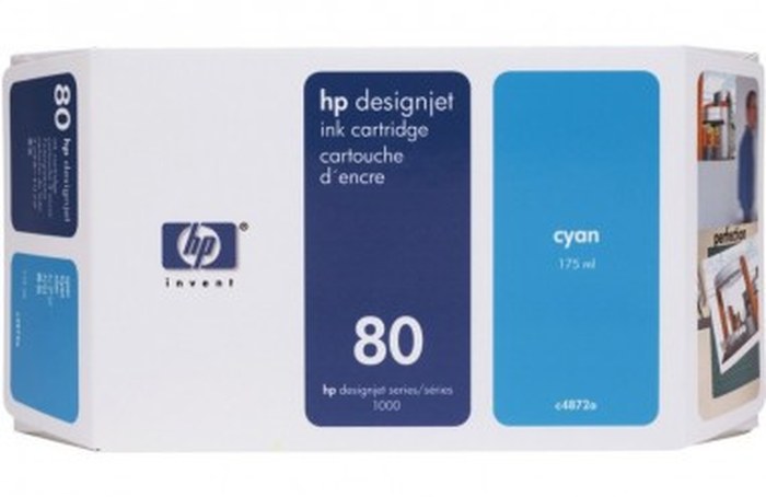 Cartouche d'encre cyan HP 80 / 350 ml (C4846A)