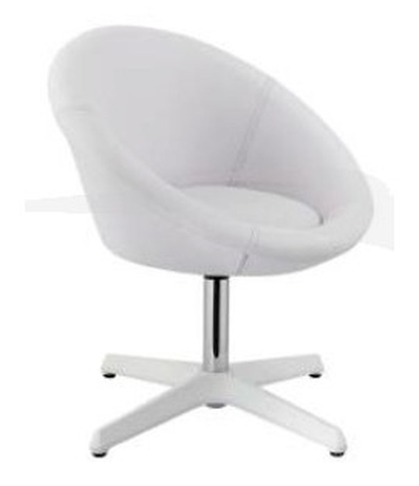 Fauteuil CHESTER en PU & chrome (Noir ou Blanc)