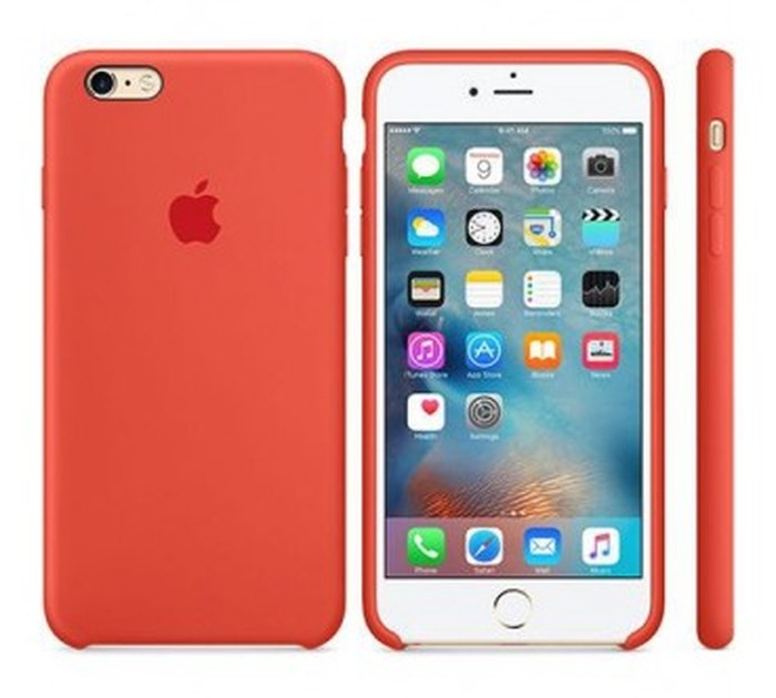 Cover APPLE pour iPhone 6s en Silicone /4.7Pouce /Orange