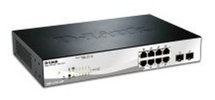 8 Port 10/100/1000Base-T ports + 2 SFP ports Web S