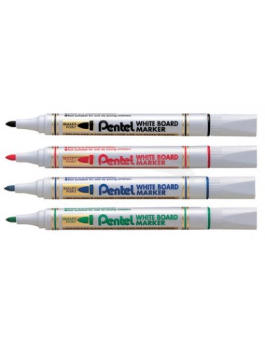 MARQUEUR TABLEAU BLANC - PENTEL - POINTE OGIVE - Boîte de 12 marqueurs